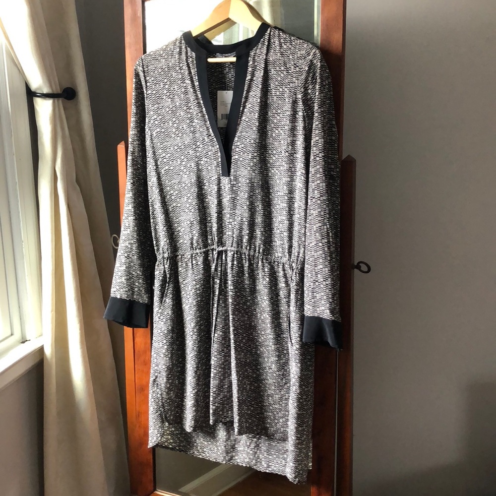 silk drawstring dress
